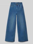 Wide leg jeans met gerafelde zoom, model 'Annemay'