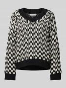 Gebreide pullover met V-hals