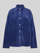 Regular fit corduroy overhemdblouse met borstzakken