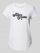 T-shirt met labelprint, model 'WOOP'