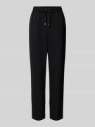 Tapered fit stoffen broek met elastische band