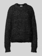 Relaxed fit gebreide pullover van effectgaren