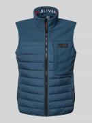 Regular fit bodywarmer met contrastdetails