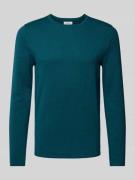 Regular fit gebreide pullover met rolboorden