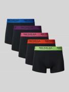 Boxershort met label in band in een set van 5 stuks