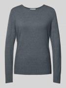 Gebreide pullover met ribboorden, model 'Aliv'