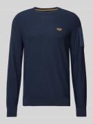 Gebreide pullover met labeldetail