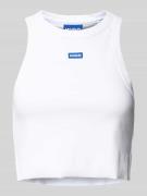 Tanktop met labeldetail