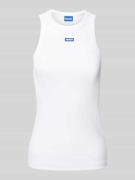 Tanktop met labeldetail