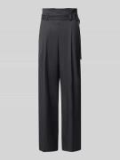 Wide leg stoffen broek met riem, model 'Jocy'