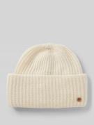 Beanie met labeldetail