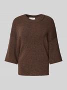 Gebreide pullover met 1/2-mouwen