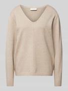 Gebreide pullover met V-hals, model 'Claura'