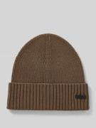 Beanie met labelbadge, model 'Fati'