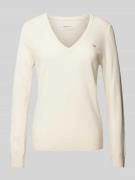 Wollen pullover met V-hals