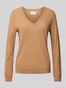 Wollen pullover met V-hals