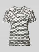 T-shirt met structuurmotief, model 'Siwave'