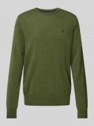 Gebreide pullover van lanawol met ronde hals