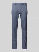 Slim stretch fit chino met riemlussen