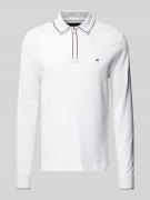 Slim fit poloshirt met labelstitching