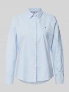 Regular fit overhemdblouse met logostitching, model 'OXFORD'