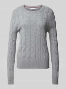 Gebreide pullover met ribboorden