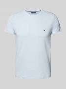 Slim fit T-shirt met ronde hals