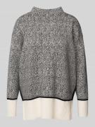 Gebreide pullover met opstaande kraag