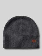 Beanie met labelapplicatie, model 'LACKE'