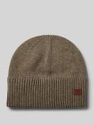 Beanie met labelapplicatie, model 'LACKE'