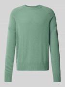 Gebreide pullover van wol met deelnaden, model 'LUXURY'