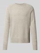 Gebreide pullover van wol met deelnaden, model 'LUXURY'