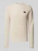 Gebreide pullover met labeldetail