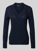 Gebreide pullover met ribboorden