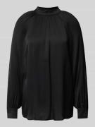 Blouse van viscose met plooien