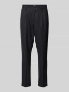 Slim fit broek met bandplooien