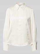 Slim fit blouse met platte kraag