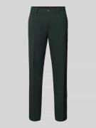 Slim fit pantalon met knoop- en ritssluiting