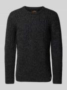 Gebreide pullover met kabelpatroon, model 'Jacob'