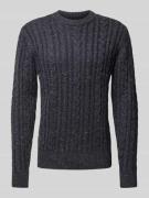 Gebreide pullover met ribboorden, model 'Karl'