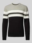 Gebreide pullover met ronde hals, model 'SANDER'