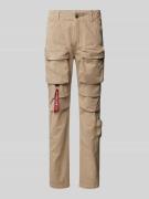 Regular fit cargobroek met riemlussen, model 'Tactical Pant'