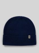 Beanie met labeldetail, model 'Pure Merino'