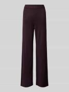 Wide leg gebreide broek met elastische band, model 'NALINA'