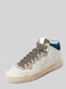 Leren sneakers met label met ajourpatroon, model 'Bali'