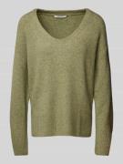 Relaxed fit gebreide pullover met V-hals