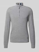 Gebreide pullover met opstaande kraag, model 'Steffen'