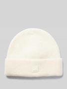 Beanie met labeldetail