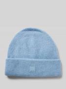 Beanie met labeldetail