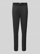 Super slim fit stoffen broek met persplooien, model 'LILLYTH'